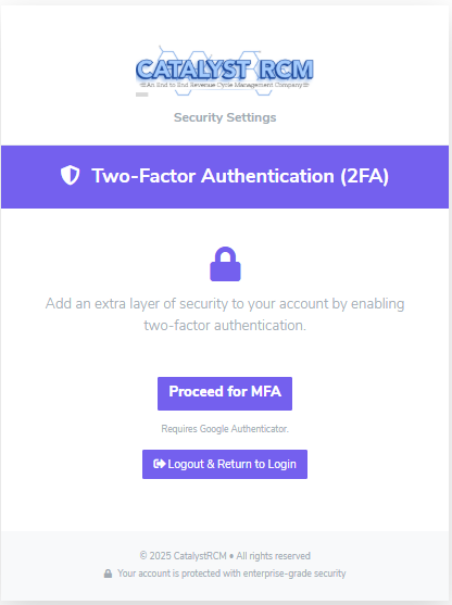 Proceed for MFA